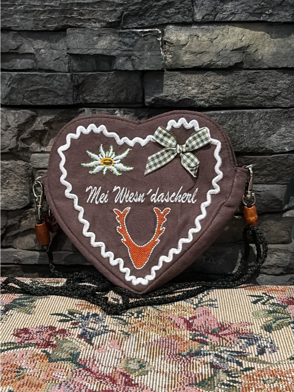 Heart-Shaped Oktoberfest Crossbody Bag